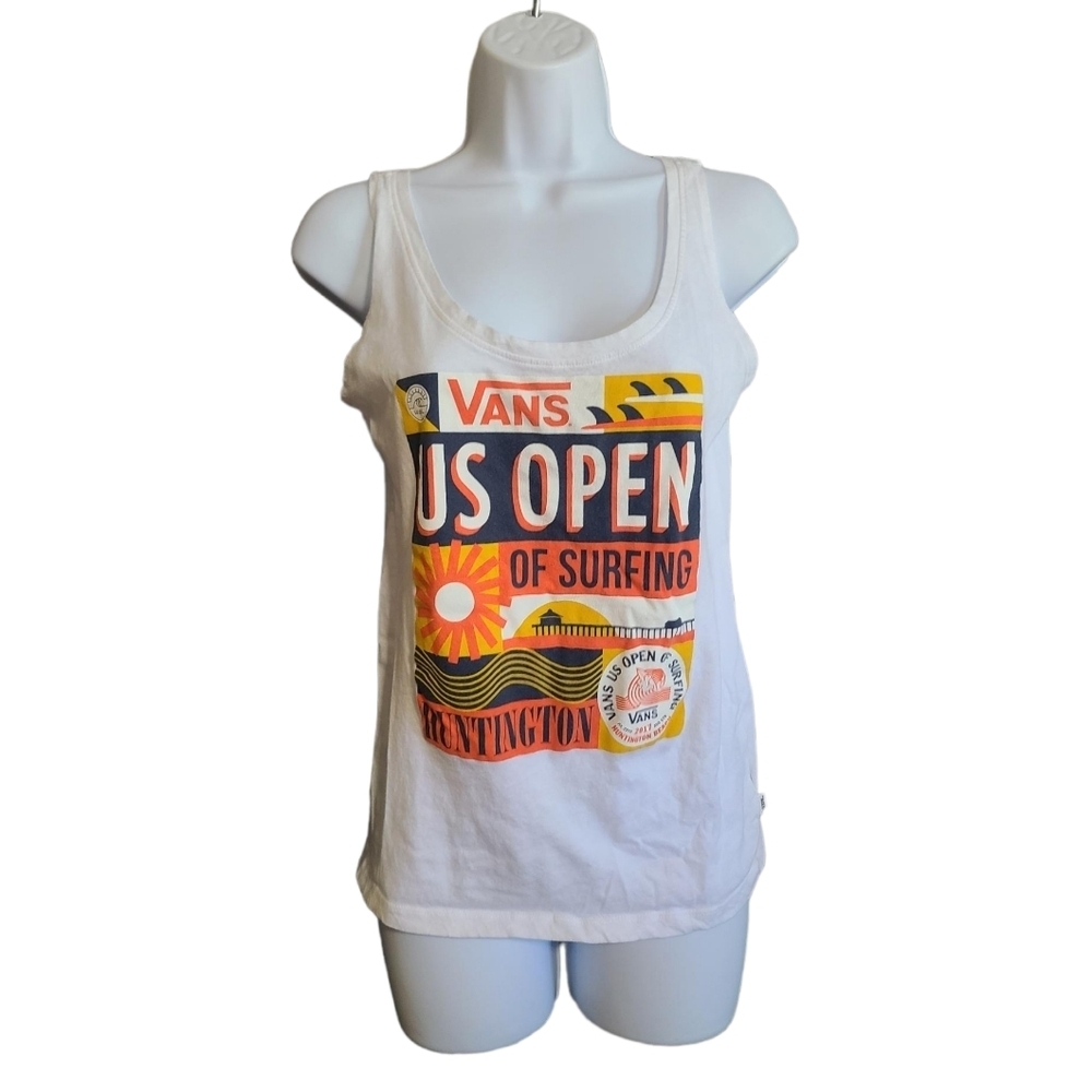 VANS surfing graphic tank top S